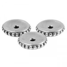 DQ metal bead Disc 11mm Antique silver